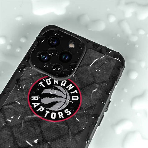 NBA Toronto Raptors Black Rust iPhone 15 Pro Waterproof Case